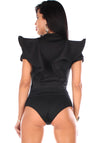 Women’s Bodysuit Elegant Fashion Design Black