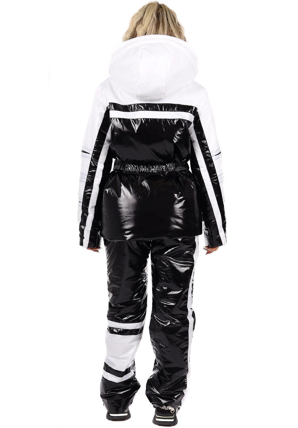 Women’s Ski Suit – One Piece Snow Suit FREYA BLACK GLOSS