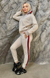 Women’s Warm Rhinestone Tracksuit – Flavia Beige