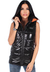 Women’s Shiny Puffer Vest Gloss Classic Black