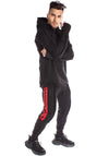 Men’s Tracksuit Hardy – Black / Red Stripe