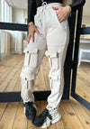 Women’s Knit Cargo Trousers Helen — Beige