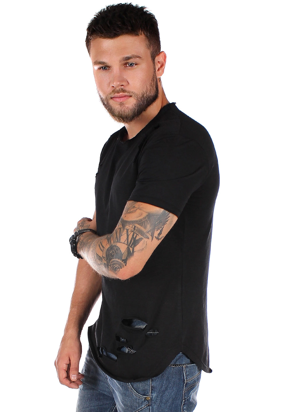 Men’s T-Shirt Holey — Black