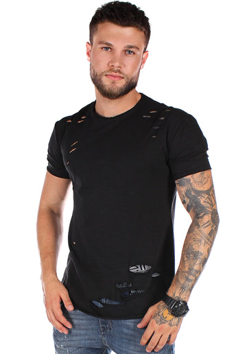 Men’s T-Shirt Holey — Black