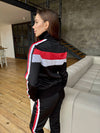 Women’s Stripe Tracksuit – Sport Black