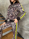 Women’s Leopard Print Tracksuit — Bruna Neon Stripes