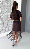 Women’s Fringe Knit Dress Indira Brown