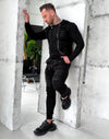 Men’s Tracksuit Destroy Leather – Black Slash Detail