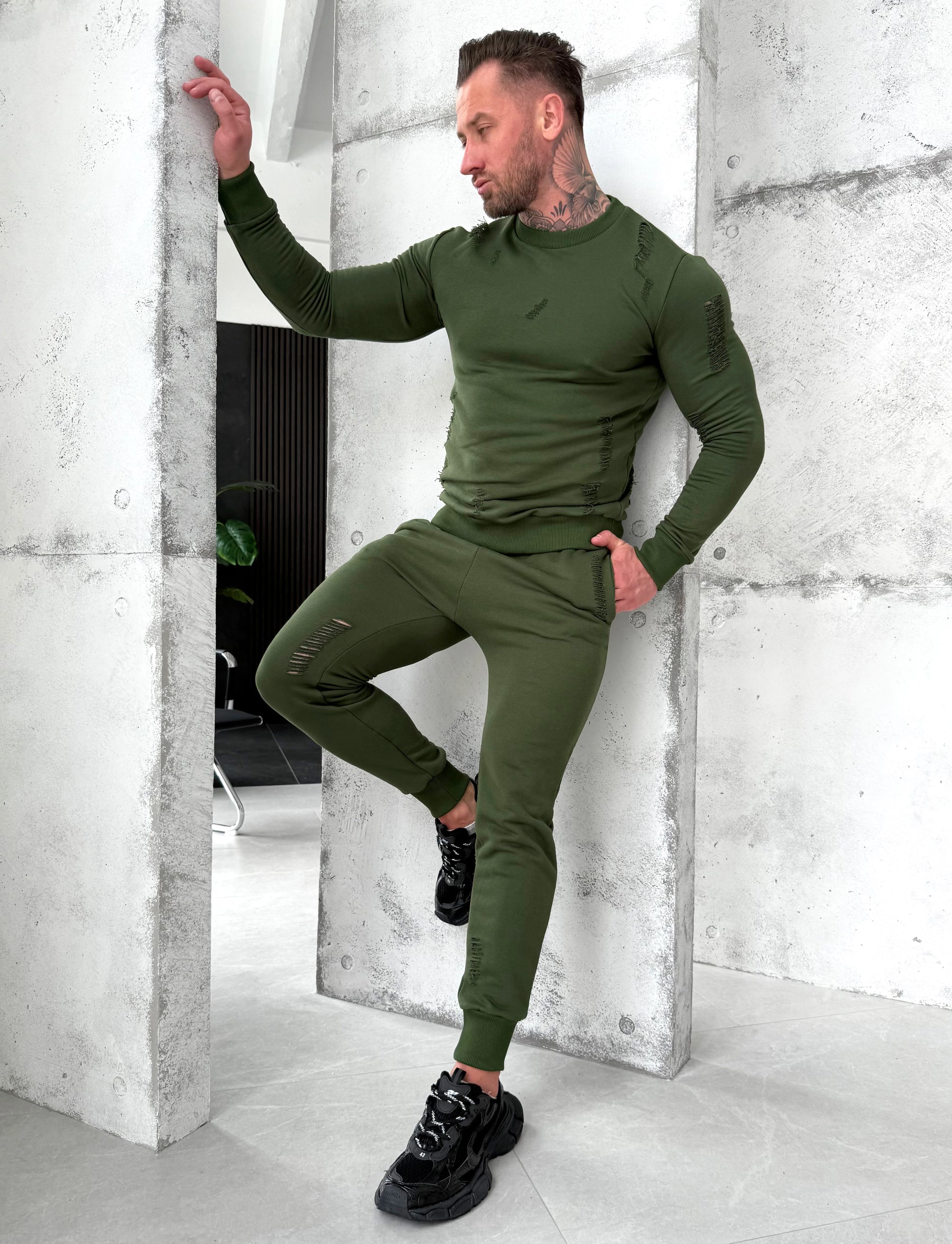 Men’s Tracksuit Aged – Khaki