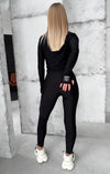 Women’s Fitted Slim Tracksuit Black