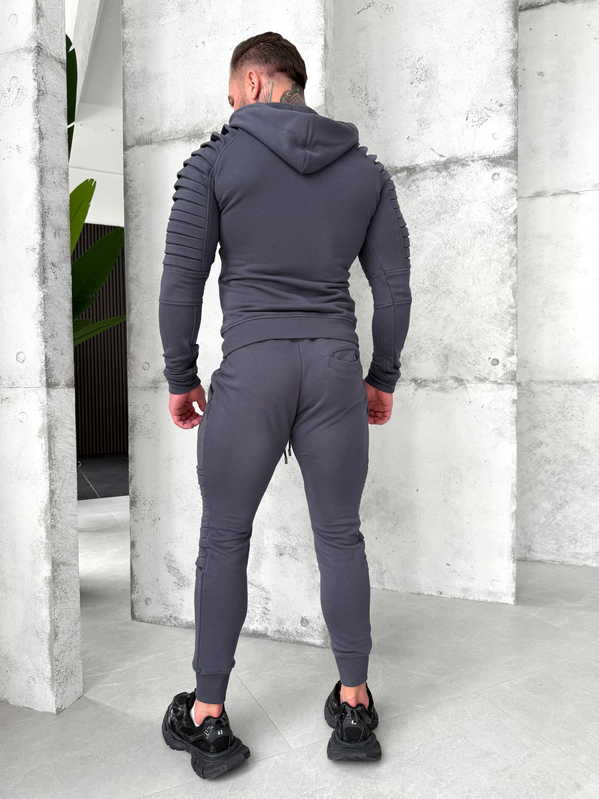 COUPLE KNIT TRACKSUITS RELIEF – GRAPHITE