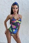 Women’s Swimsuit Camo Bright One-Piece