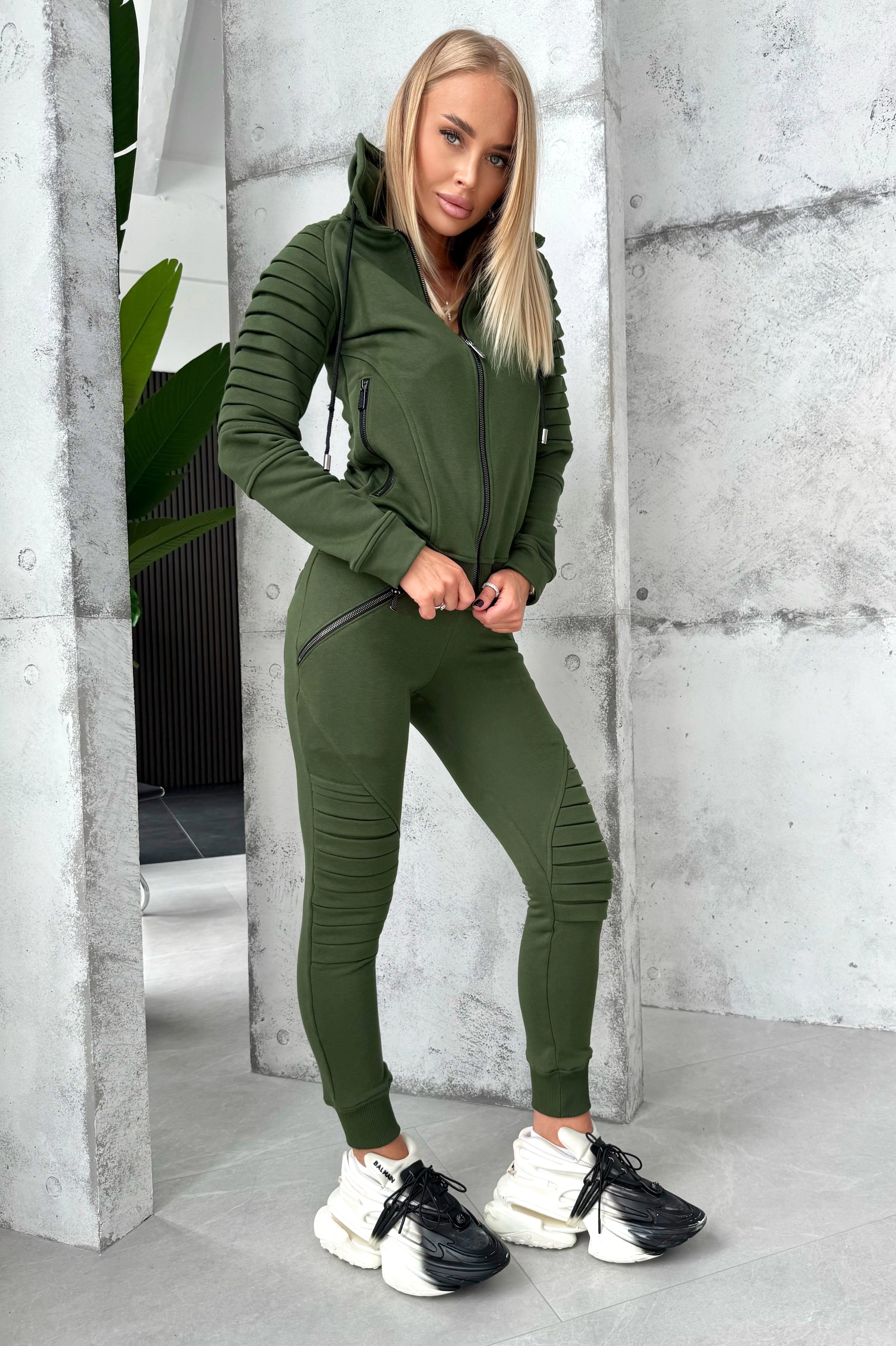 Women’s Knit Relief Tracksuit Green – Relief