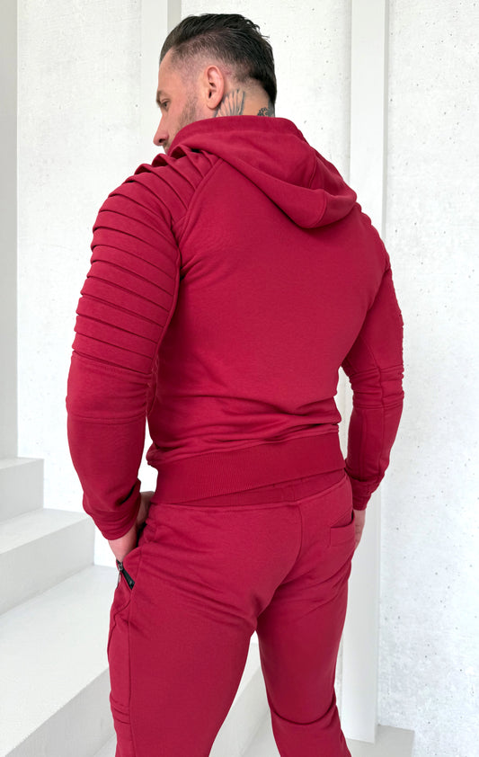 Men’s Knit Tracksuit Relief – Burgundy