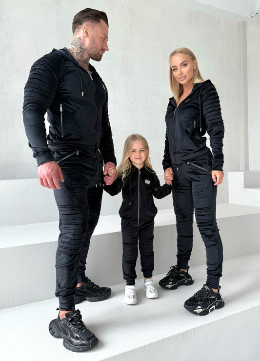 Couple Tracksuits Relief – Black Velour