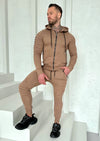 Men’s Knit Tracksuit Relief – Beige