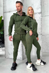 Couple Knit Tracksuits Relief – Khaki