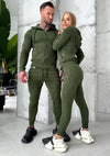 Couple Knit Tracksuits Relief – Khaki