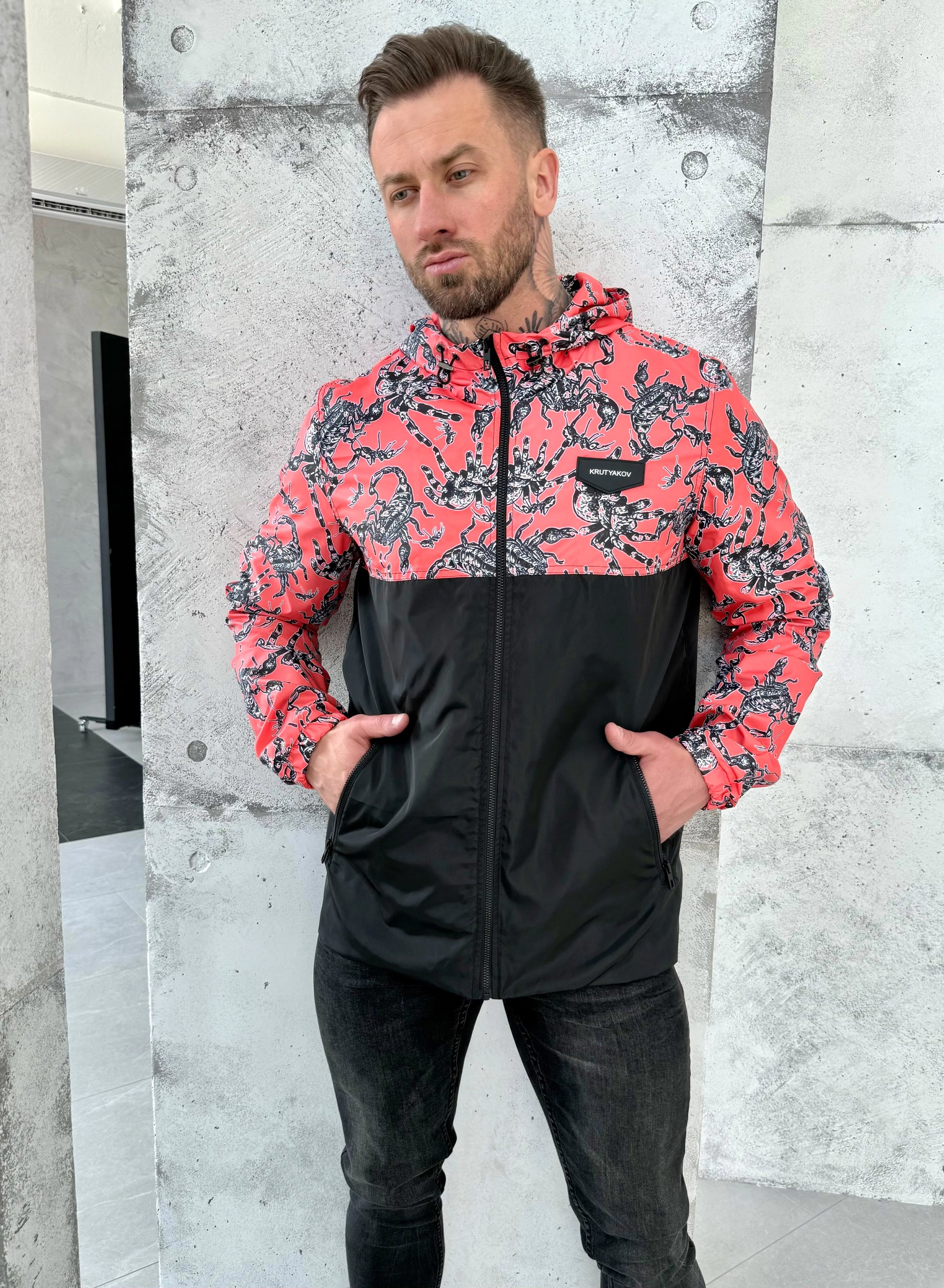 Men’s Windbreaker Scorpions — Red/Black