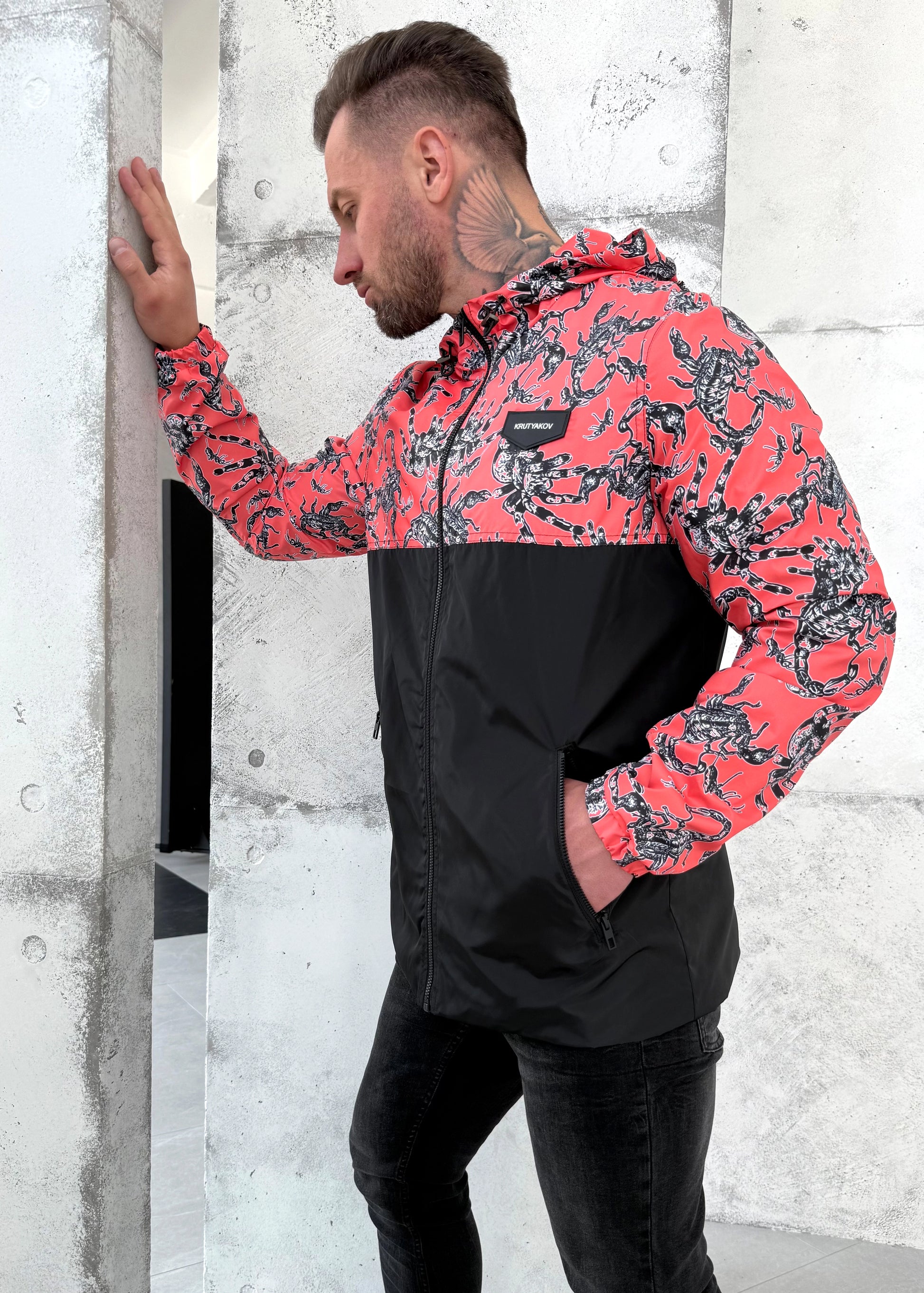 Men’s Windbreaker Scorpions — Red/Black