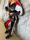 Women’s Shiny PVC Tracksuit – MNKLLY Red