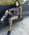 Women’s Leopard Print Tracksuit — Bruna Neon Stripes