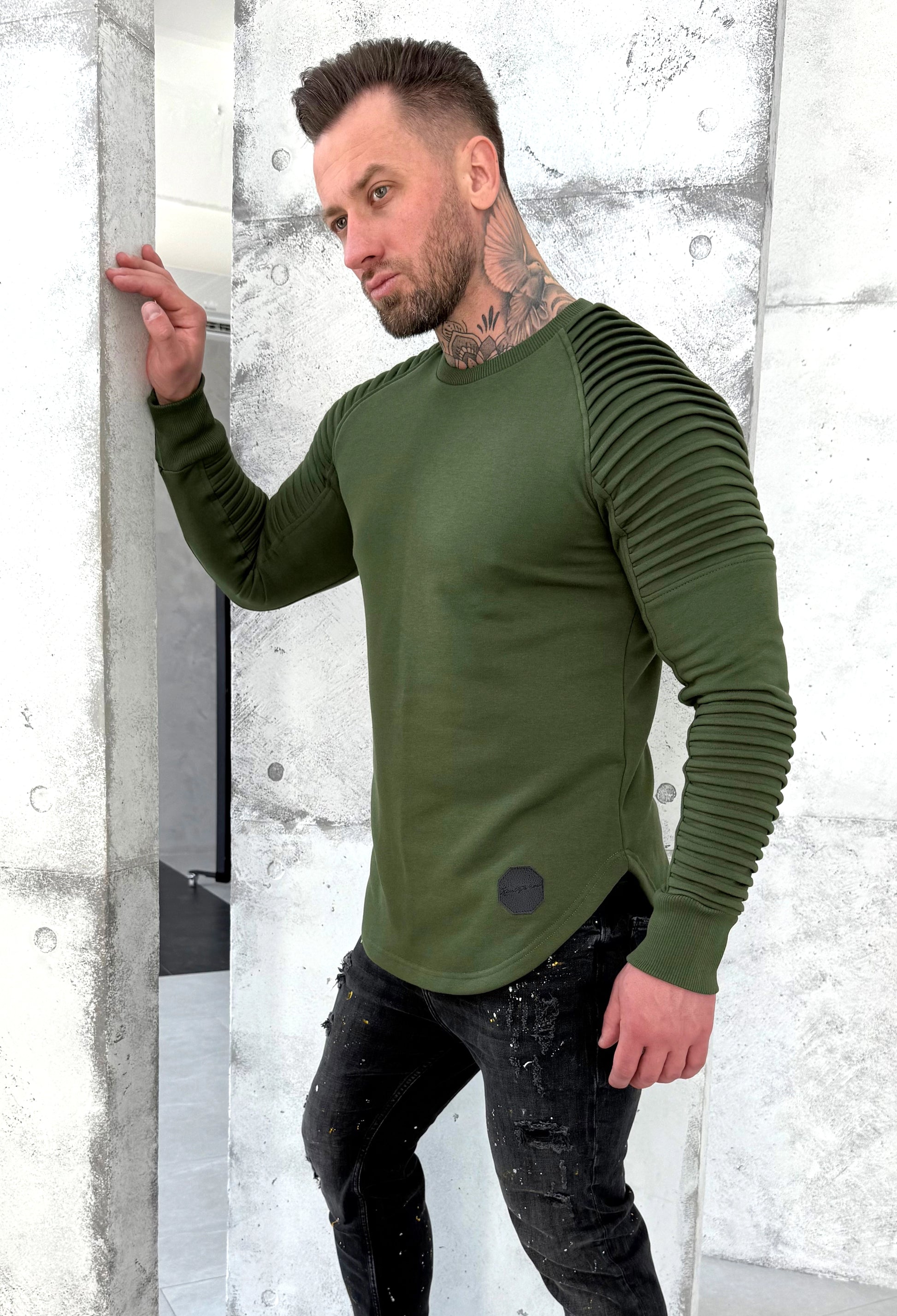 Men’s Sweatshirt Relief 2 — Khaki