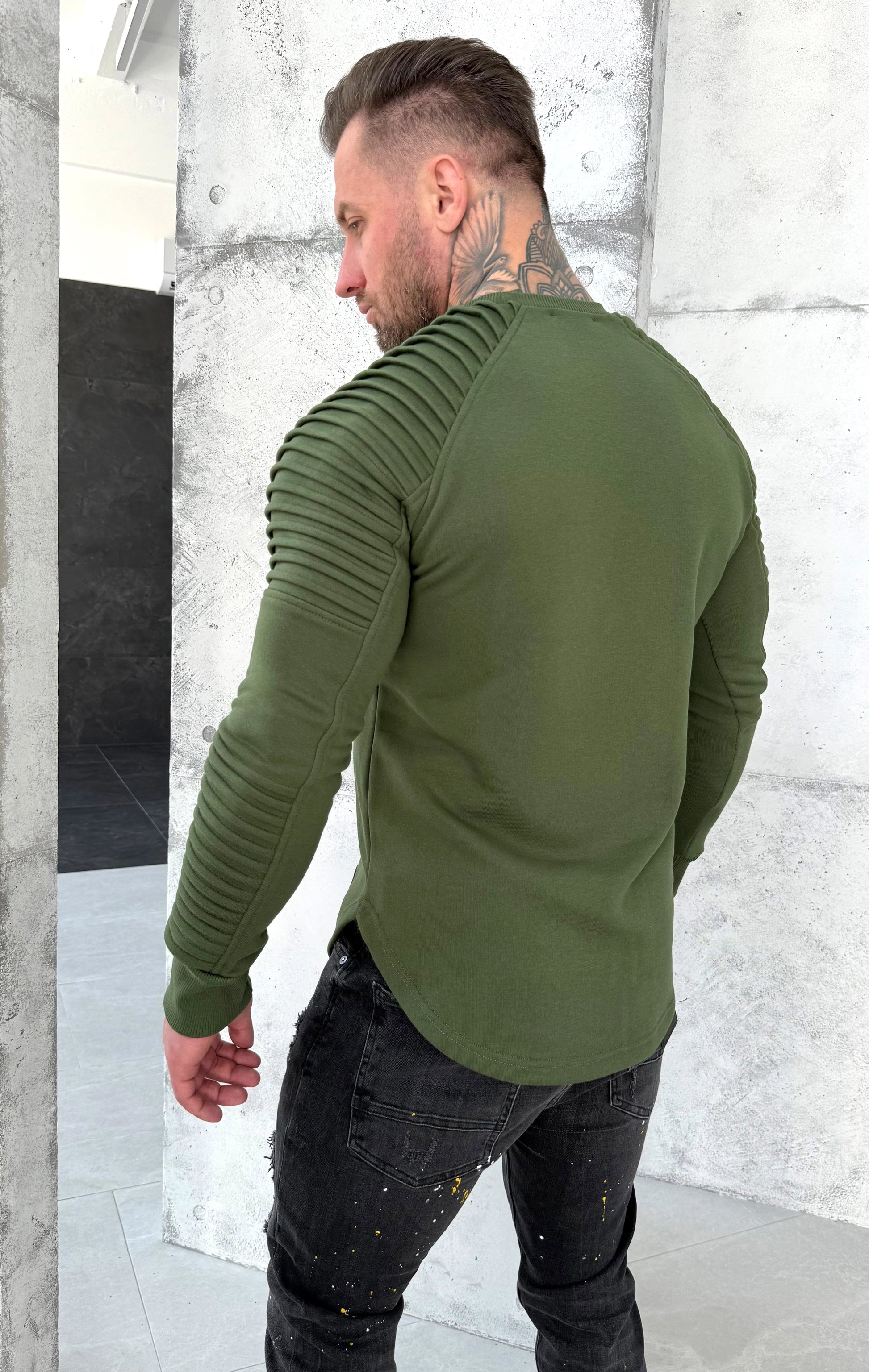 Men’s Sweatshirt Relief 2 — Khaki