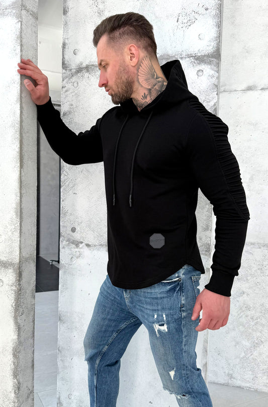 Men’s Hoodie Relief 3 — Black