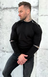 Men’s Sweatshirt Four Zippers — Black