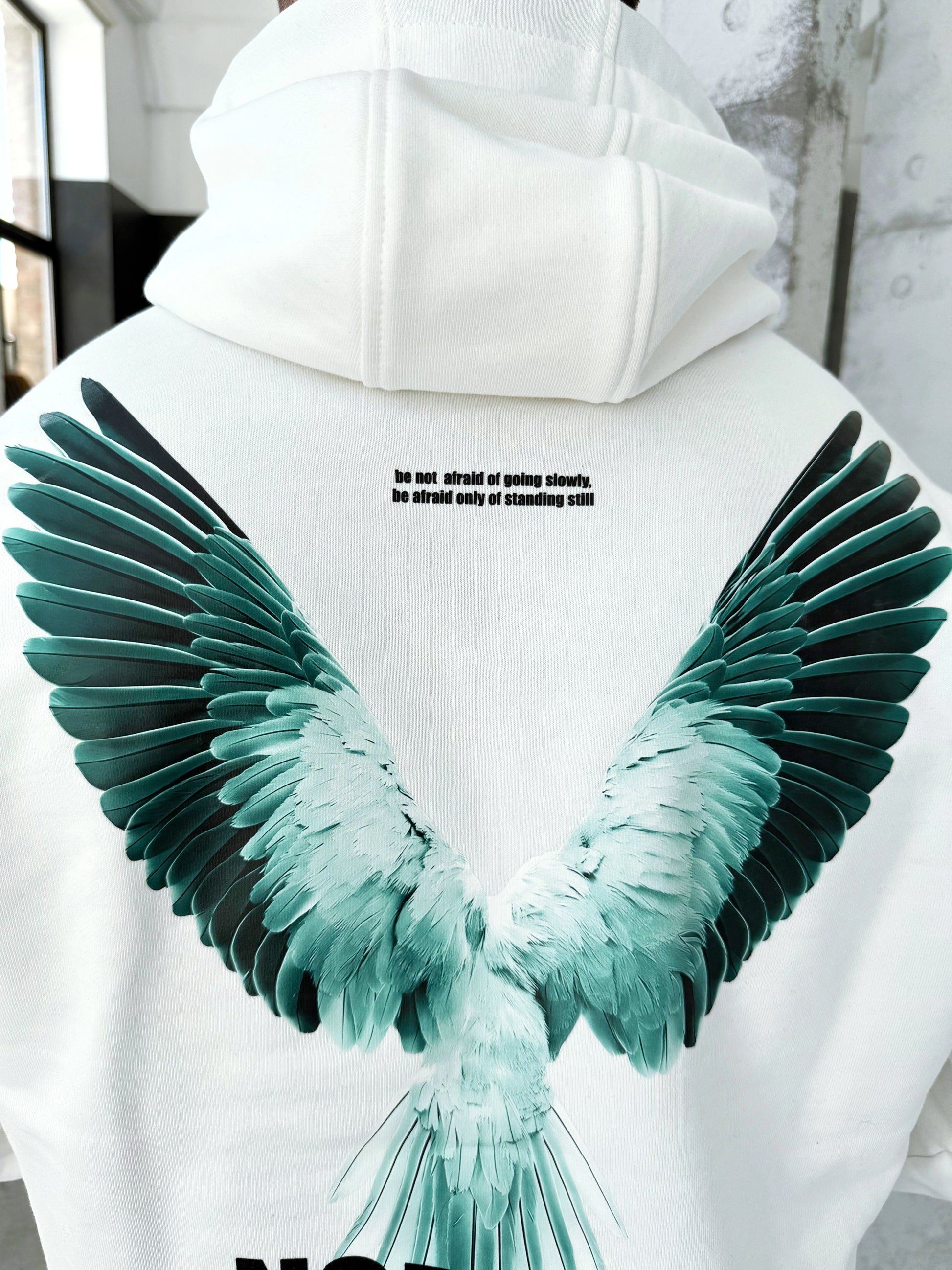 Men’s Hoodie Bird Normal — White