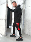 Men’s Tracksuit Hardy – Black / Red Stripe
