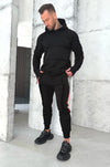 Men’s Tracksuit Hardy – Black / Red Stripe
