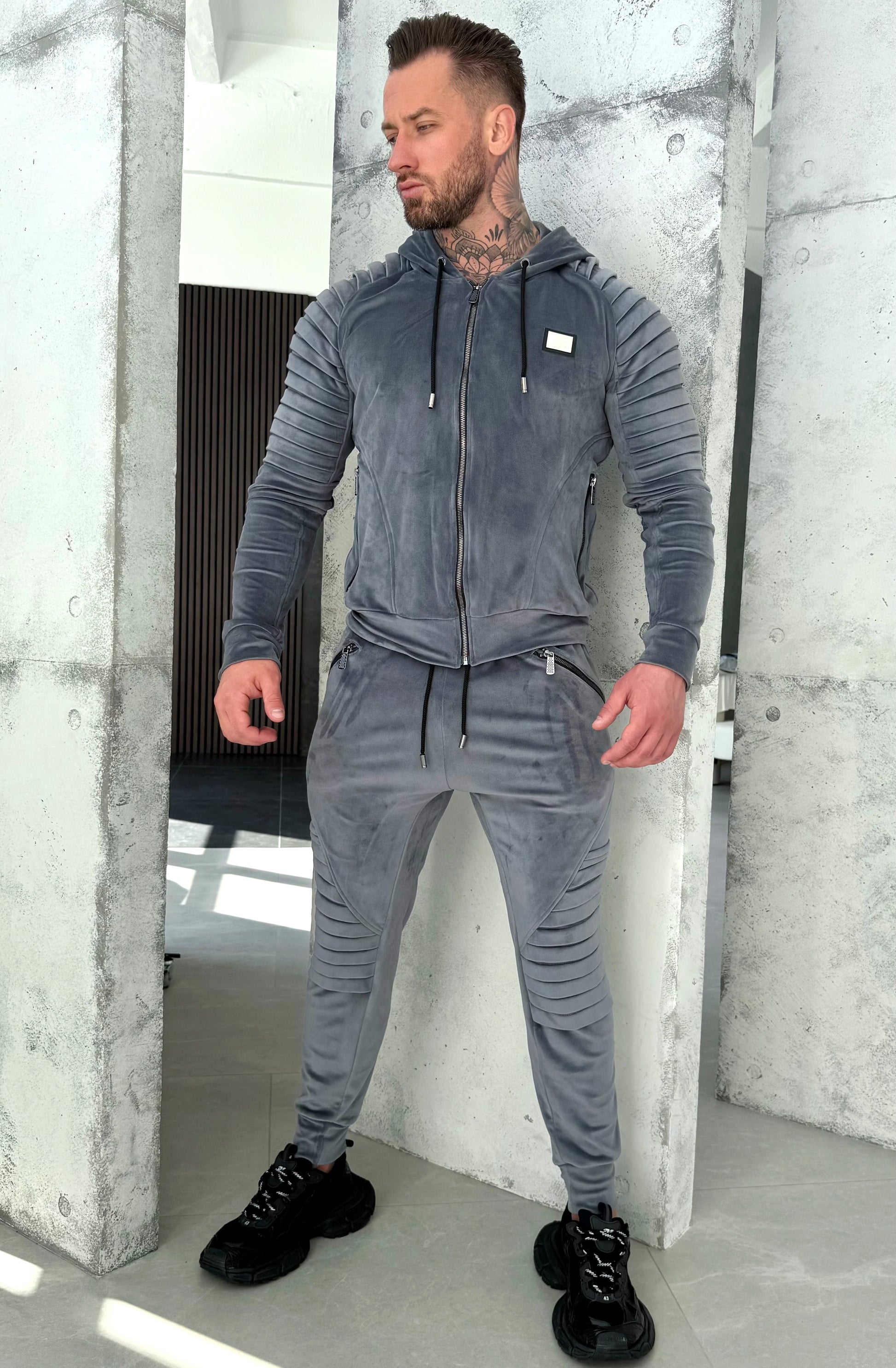 Men’s Tracksuit Relief Velour – Graphite