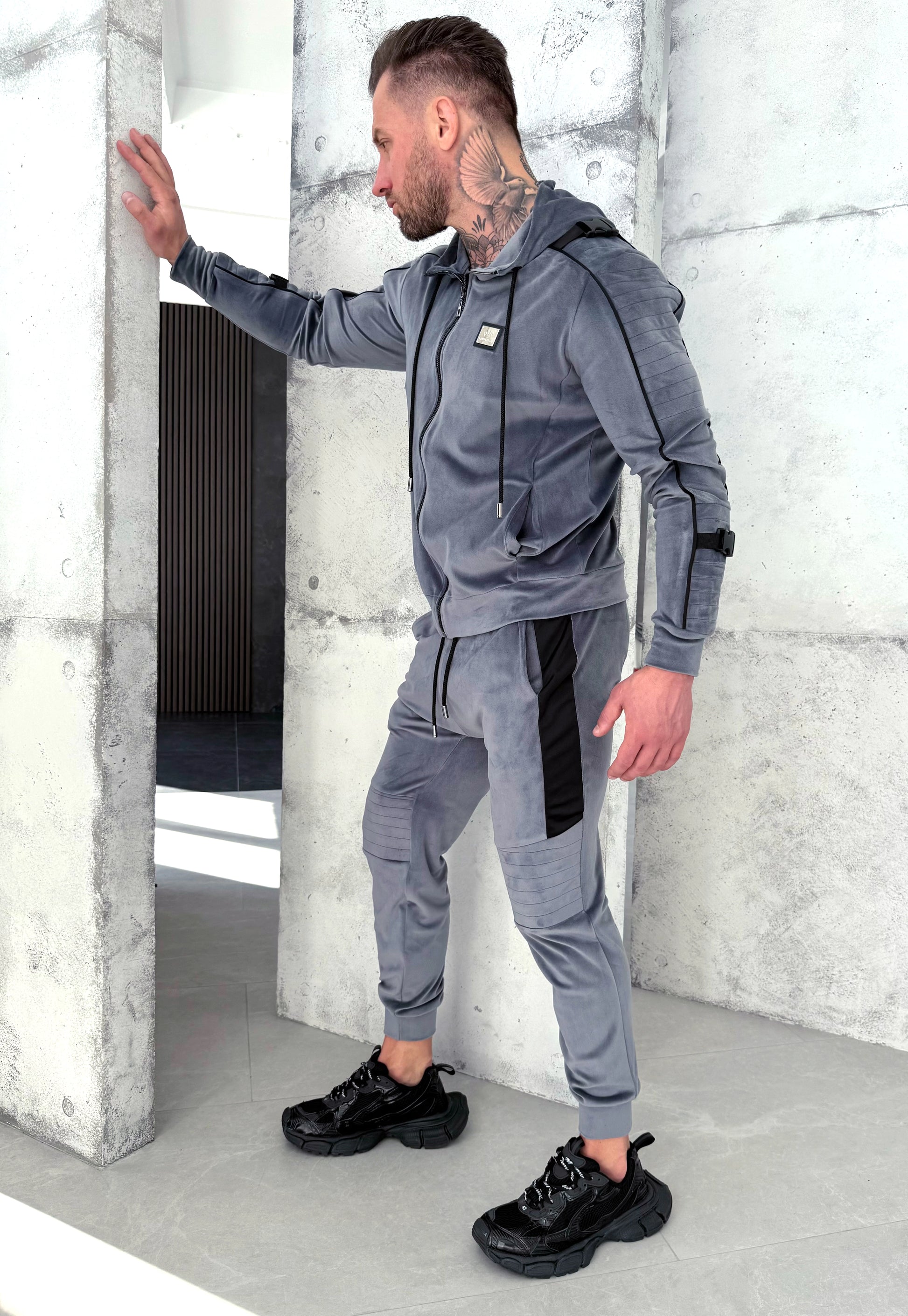 Men’s Tracksuit Tiesto – Grey Velour