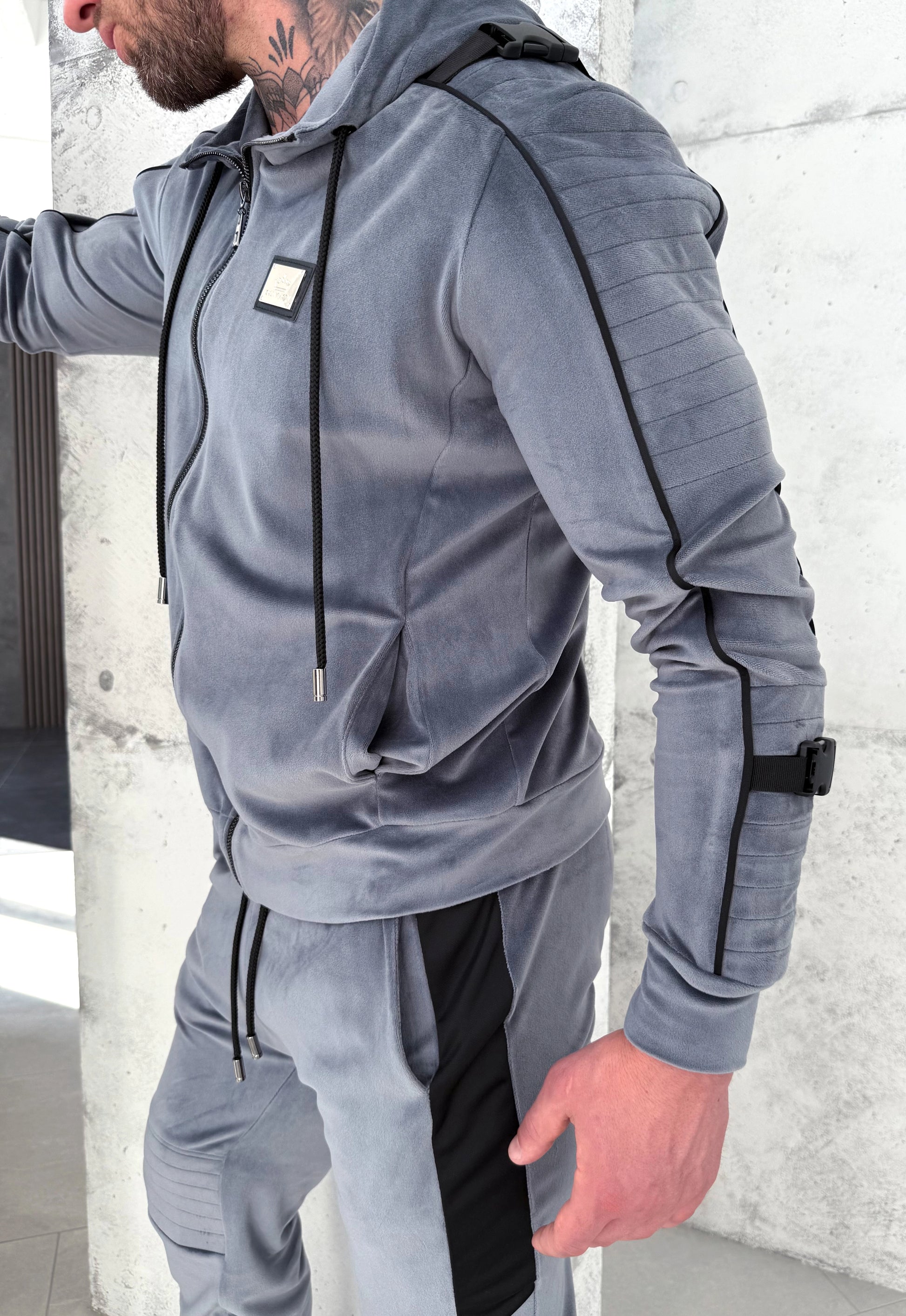Men’s Tracksuit Tiesto – Grey Velour