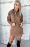 Women’s Hoodie Ringo — Brown Chain Drawstrings