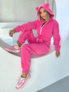 Women’s Fleece Jumpsuit Flow Pink