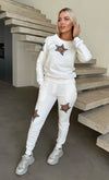 Women’s Beaded Tracksuit – Stars White