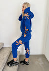 Women’s Flower Cut-Out Tracksuit — Daisy Blue
