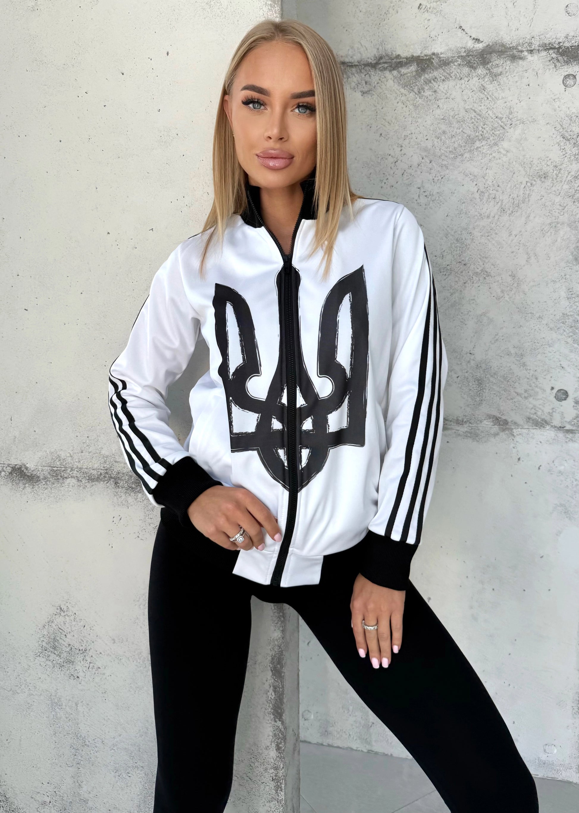 WOMEN’S OLYMPIAN SWEATSHIRT — UKR EMBLEM WHITE