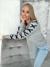 WOMEN’S SWEATSHIRT CROSS RIBBONS — GREY