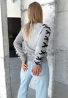 WOMEN’S SWEATSHIRT CROSS RIBBONS — GREY