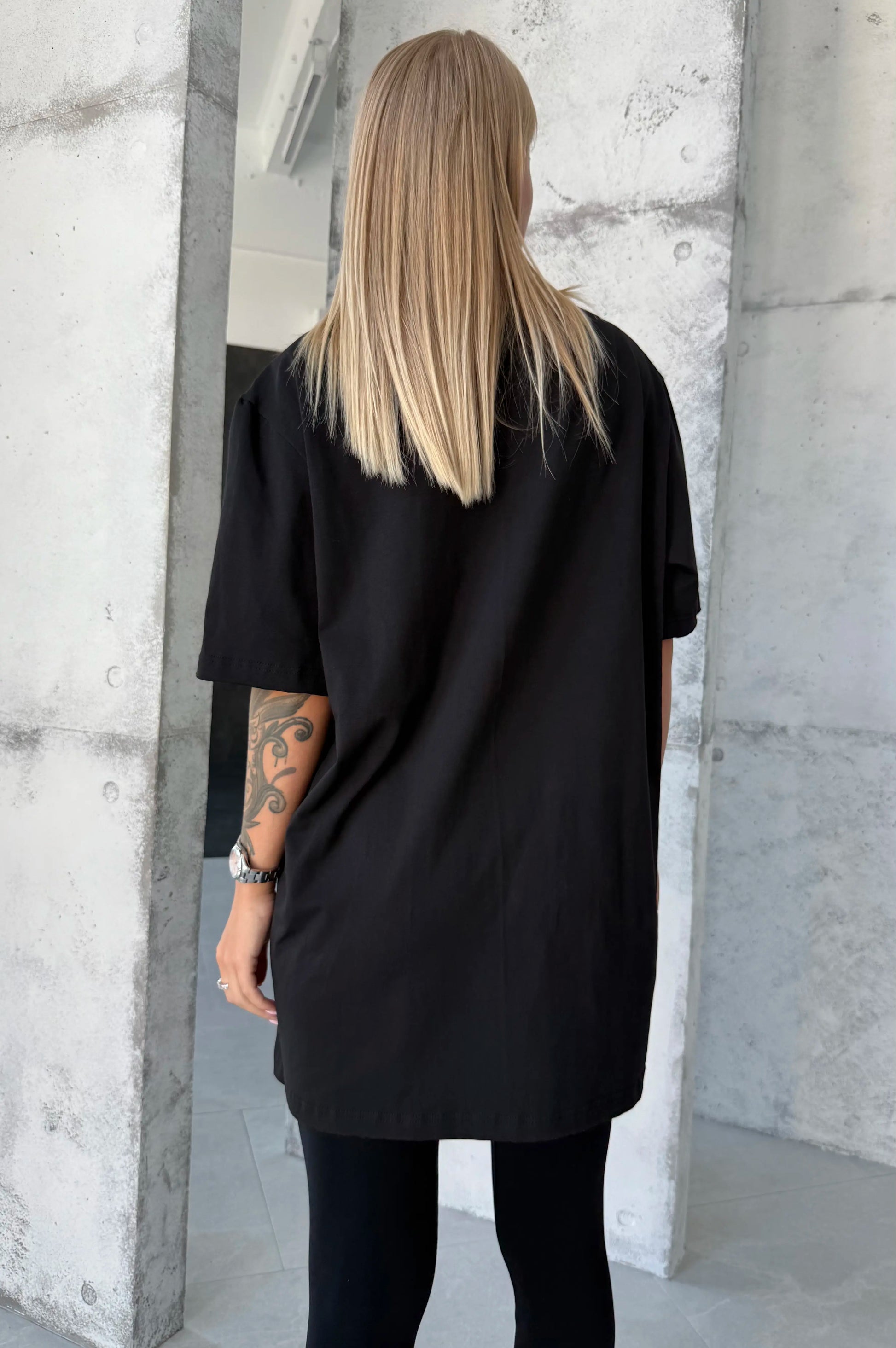 Women’s Oversize T-Shirt Ukrainian Emblem Black