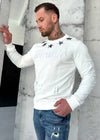 Men’s Sweatshirt Five Metal Stars — White