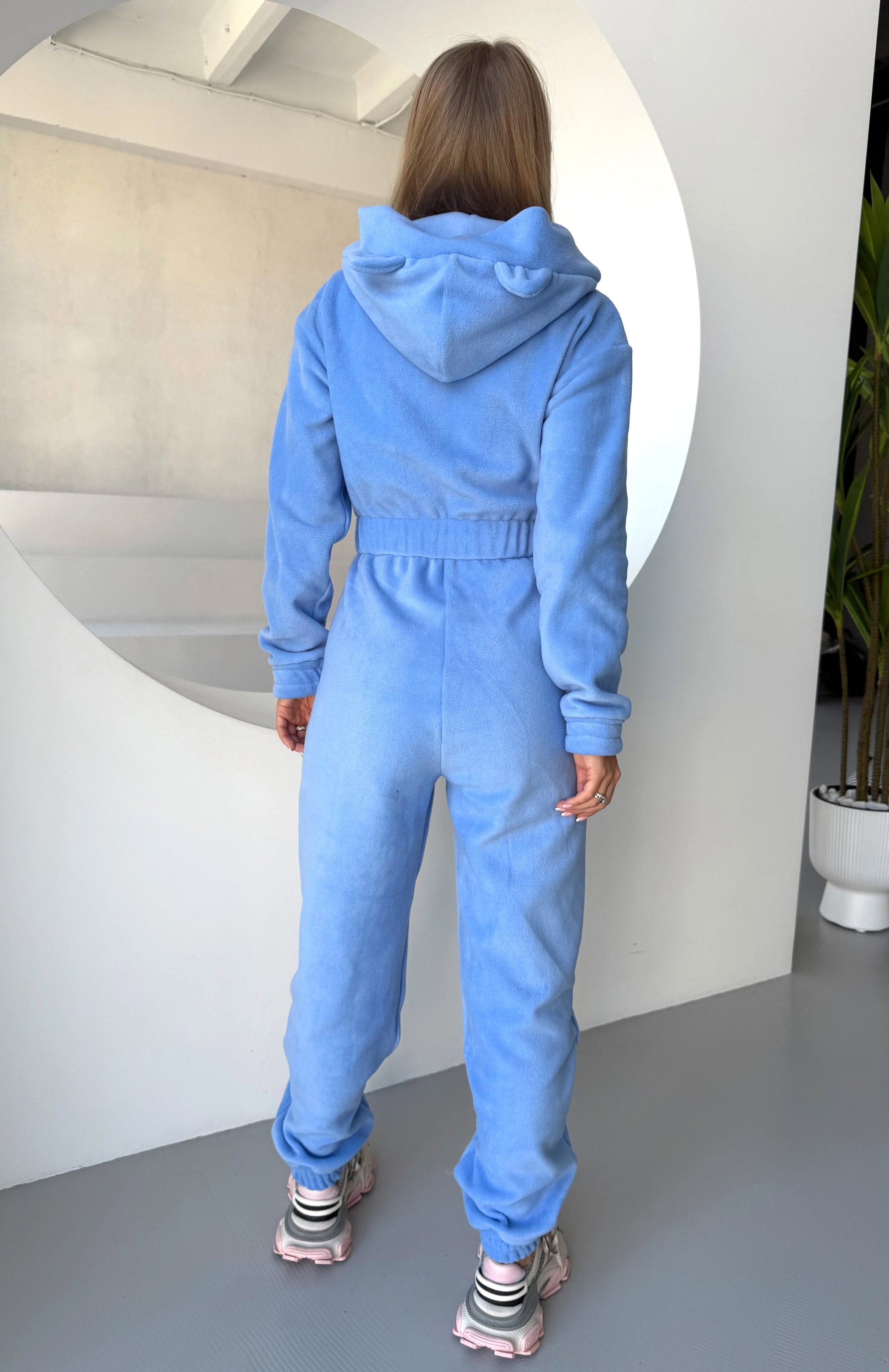 Women’s Fleece Jumpsuit Flow Blue
