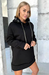 Women’s Hoodie Ringo — Black Chain Drawstrings
