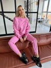 Women’s Reverse Seam Tracksuit – Inva Pink
