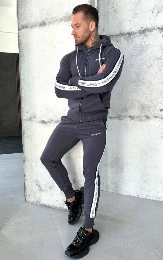 Men’s Knit Tracksuit Stripes – Graphite