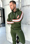 Men’s Knit Tracksuit Stripes – Khaki
